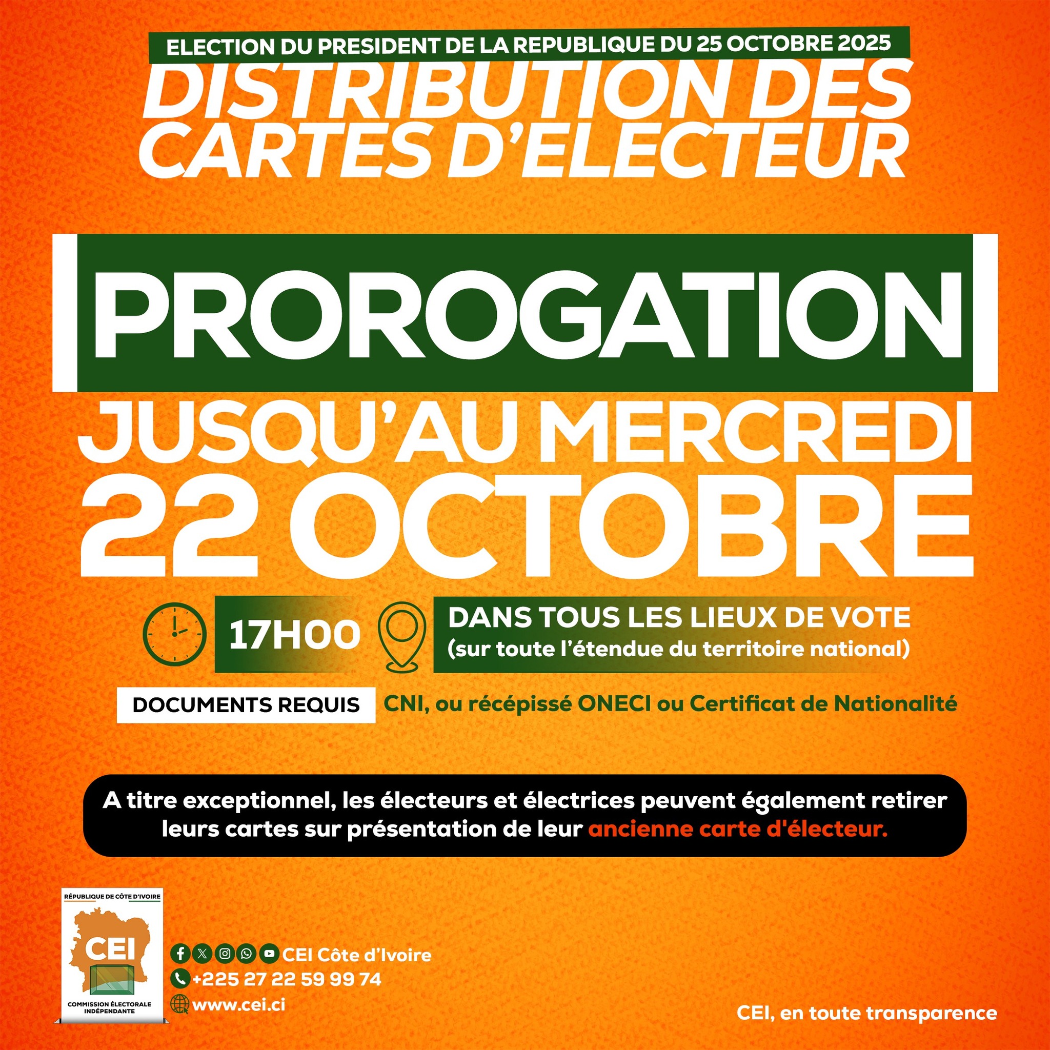 Présidentielle 2025| Retrait des cartes d’électeur