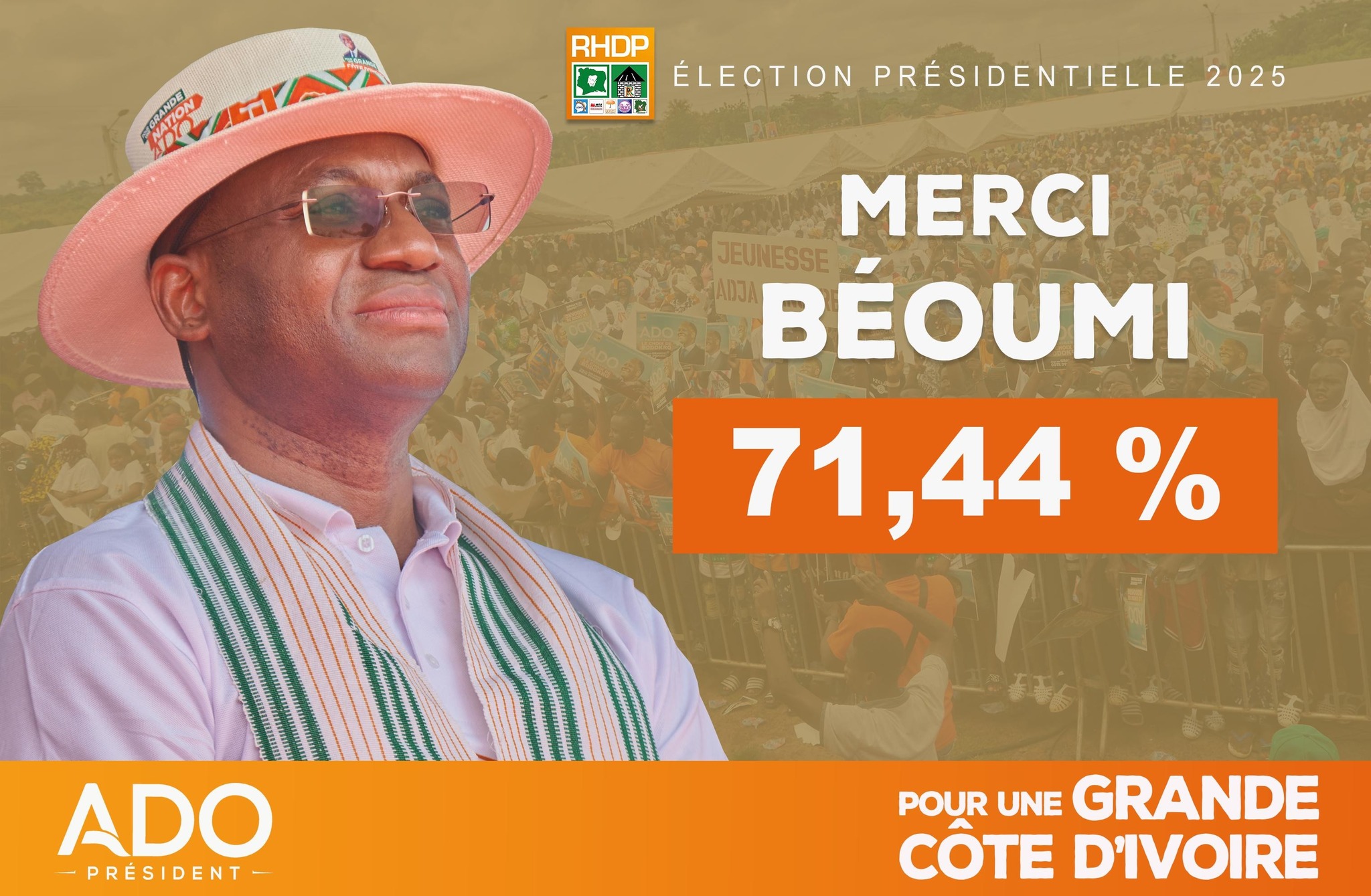 Présidentielle 2025| Après un score de 71,44% à Béoumi